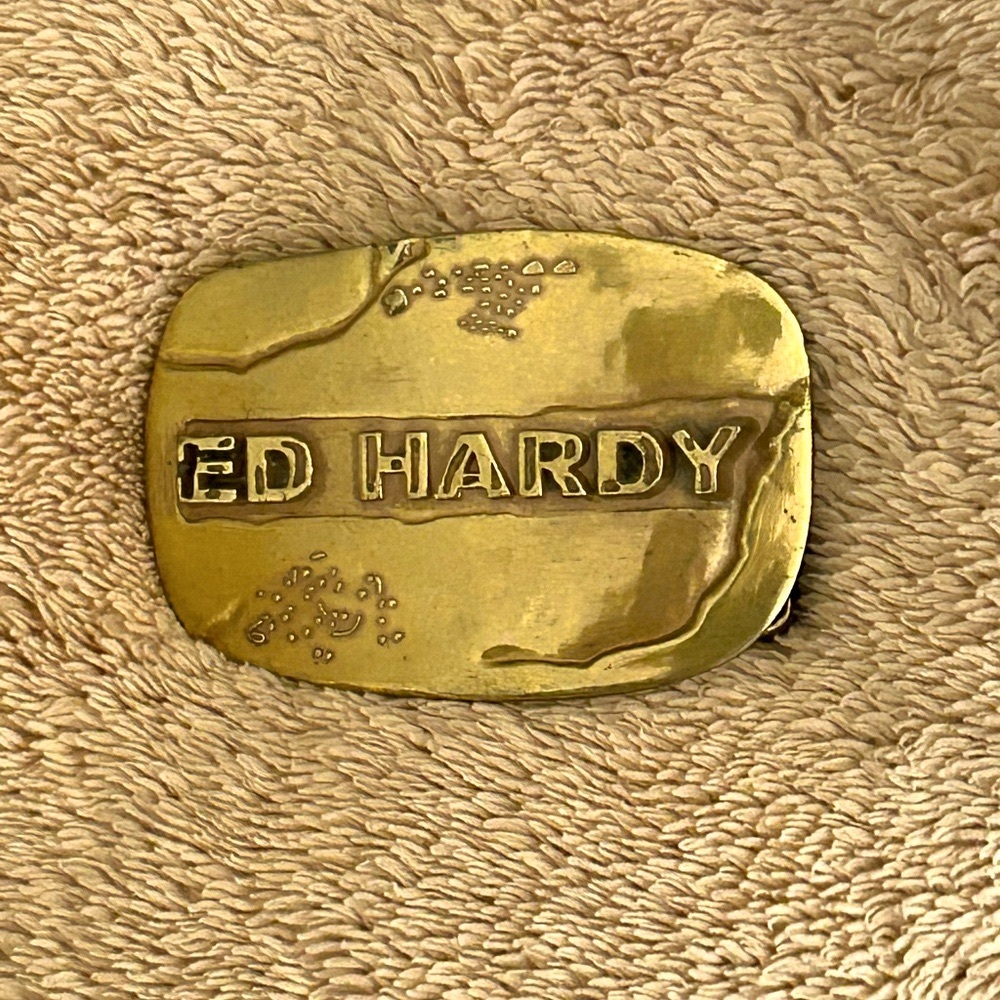 Ed Hardy Y2K belt buckle